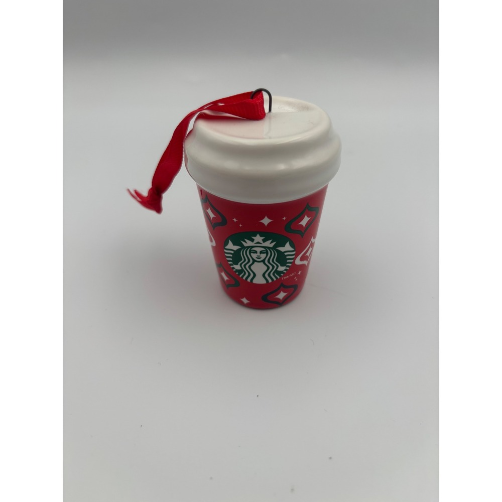 Starbucks 2023 Holiday Red Cup Ceramic Christmas Ornament Siren Logo BWC 23